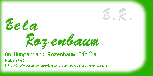 bela rozenbaum business card